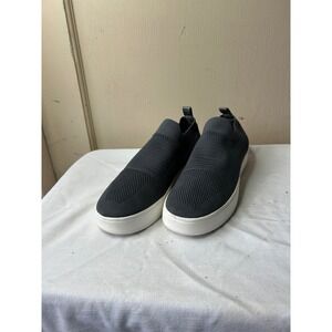 Steve Madden Mens Grey Knit Slip On Sneakers Low Top Casual Shoes Charcoal